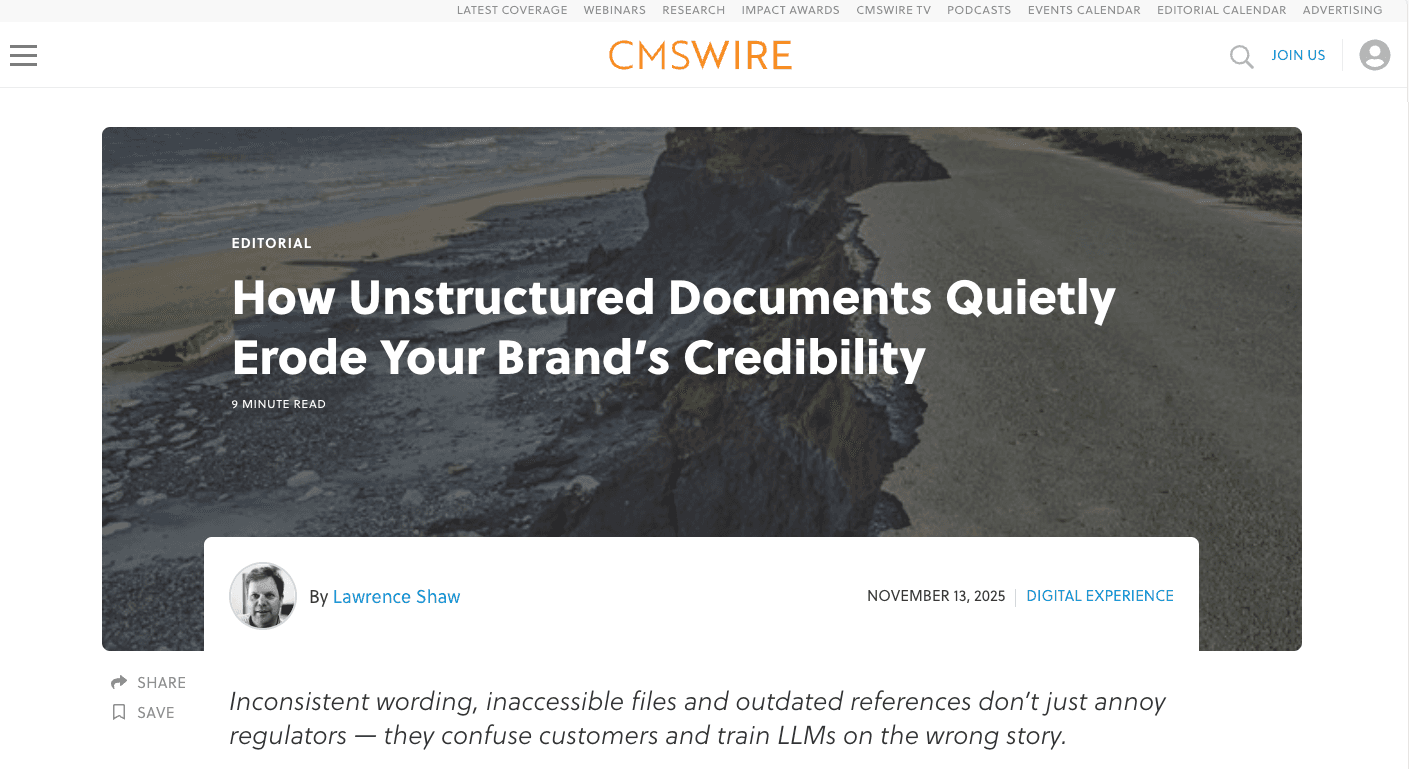 How Unstructured Documents Quietly Erode Your Brand’s Credibility