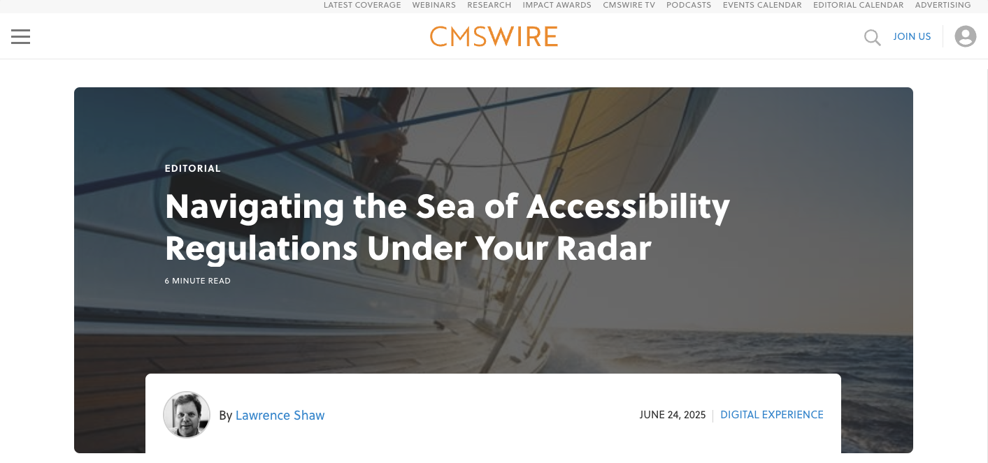 Navigating the Sea of Accessibility